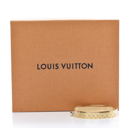 Louis Vuitton Brass Monogram Nanogram Cuff S Gold 7 of 7