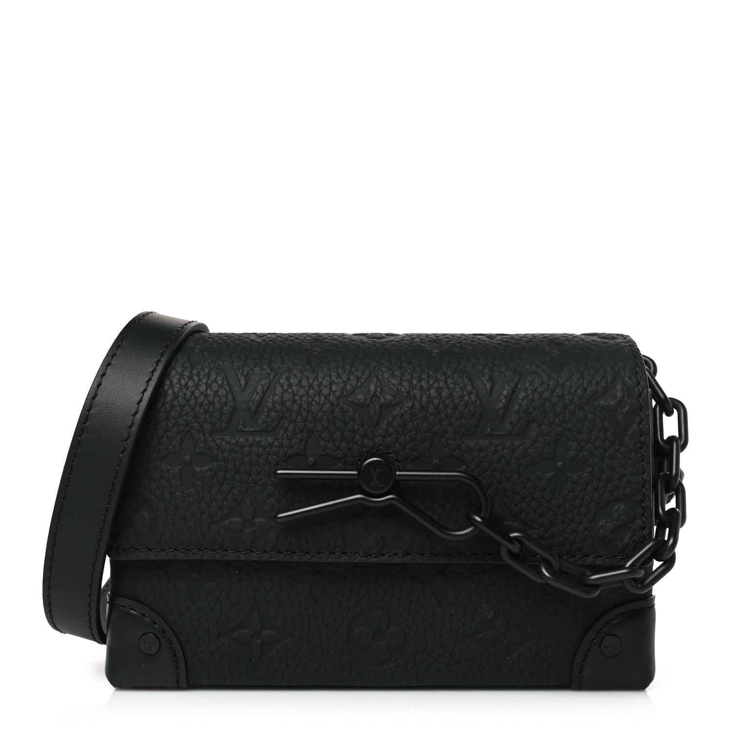 Louis Vuitton Taurillon Monogram Steamer Wearable Wallet Black 1 of 8