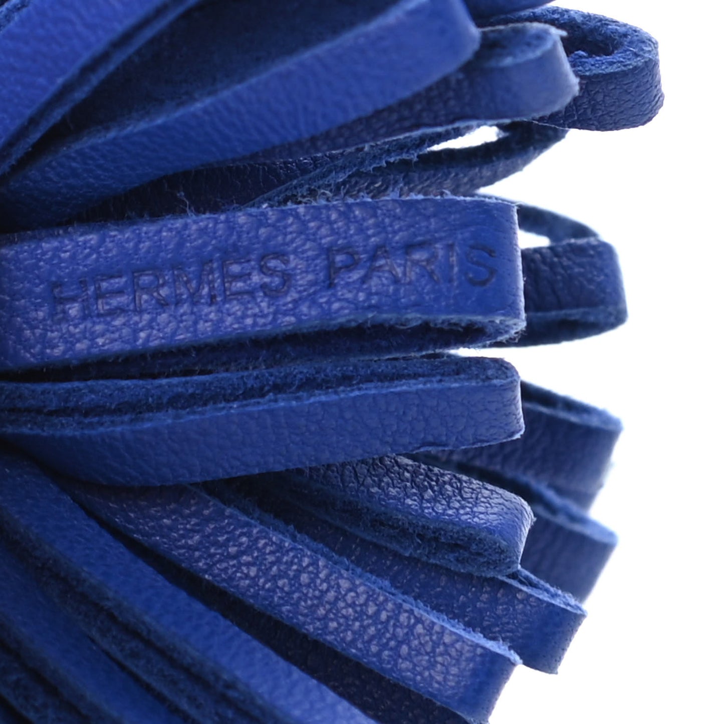 Lambskin Carmen Uno-Dos Key Holder Etain Bleu Electrique