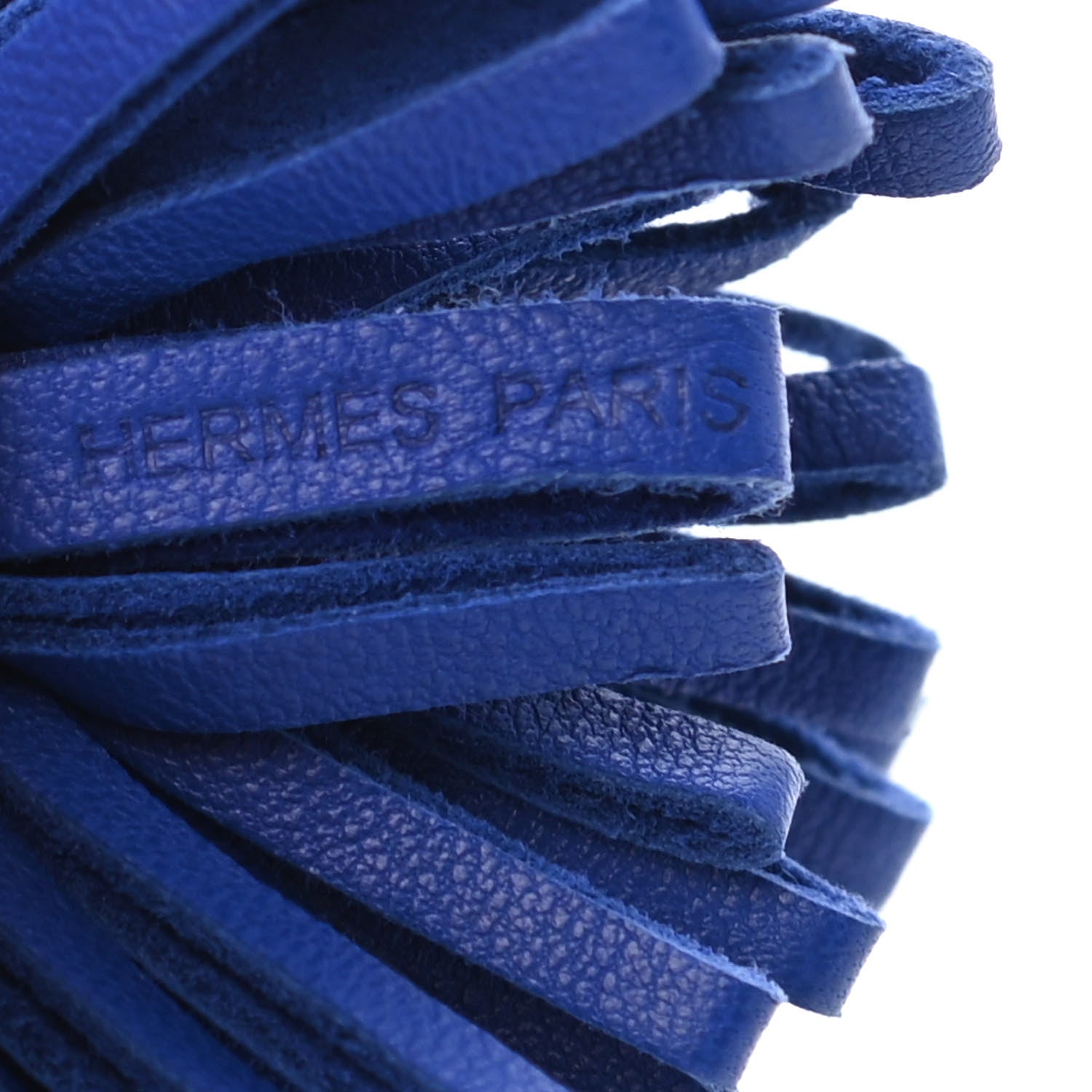 Hermes Lambskin Carmen Uno-Dos Key Holder Etain Bleu Electrique 3 of 4