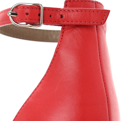 Hermes Calfskin Legend Wedge Sandals 38 Pavot 8 of 9