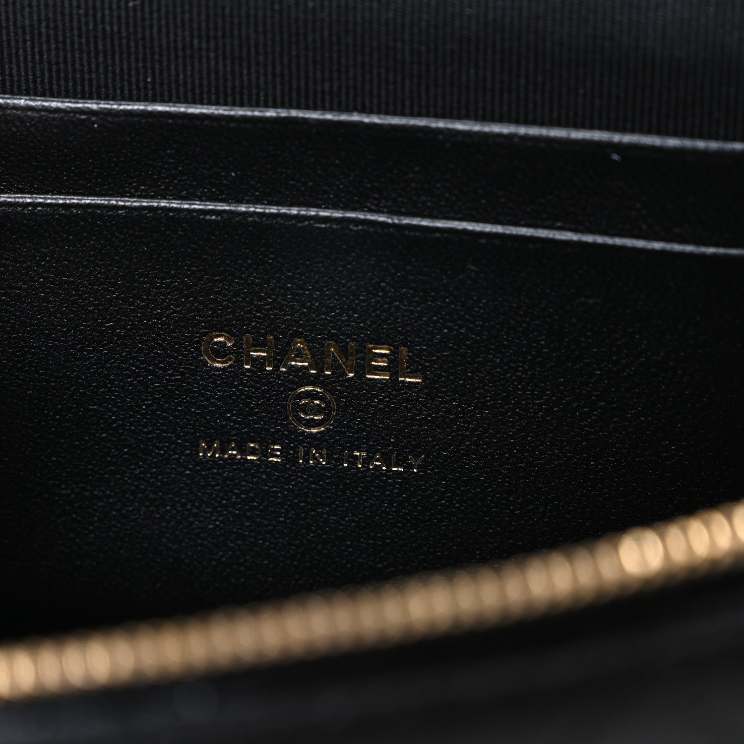 Chanel Goatskin Stitched Top Handle Slim Vanity With Chain Black 6 of 11