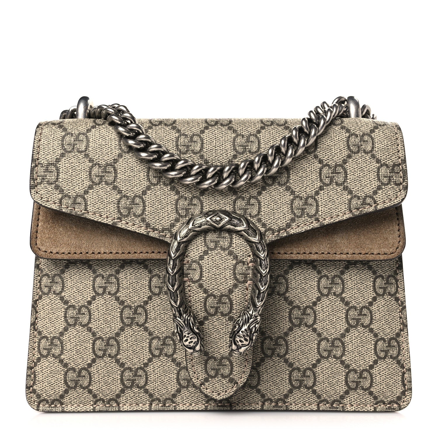 Gucci GG Supreme Monogram Mini Dionysus Shoulder Bag Taupe 1 of 10