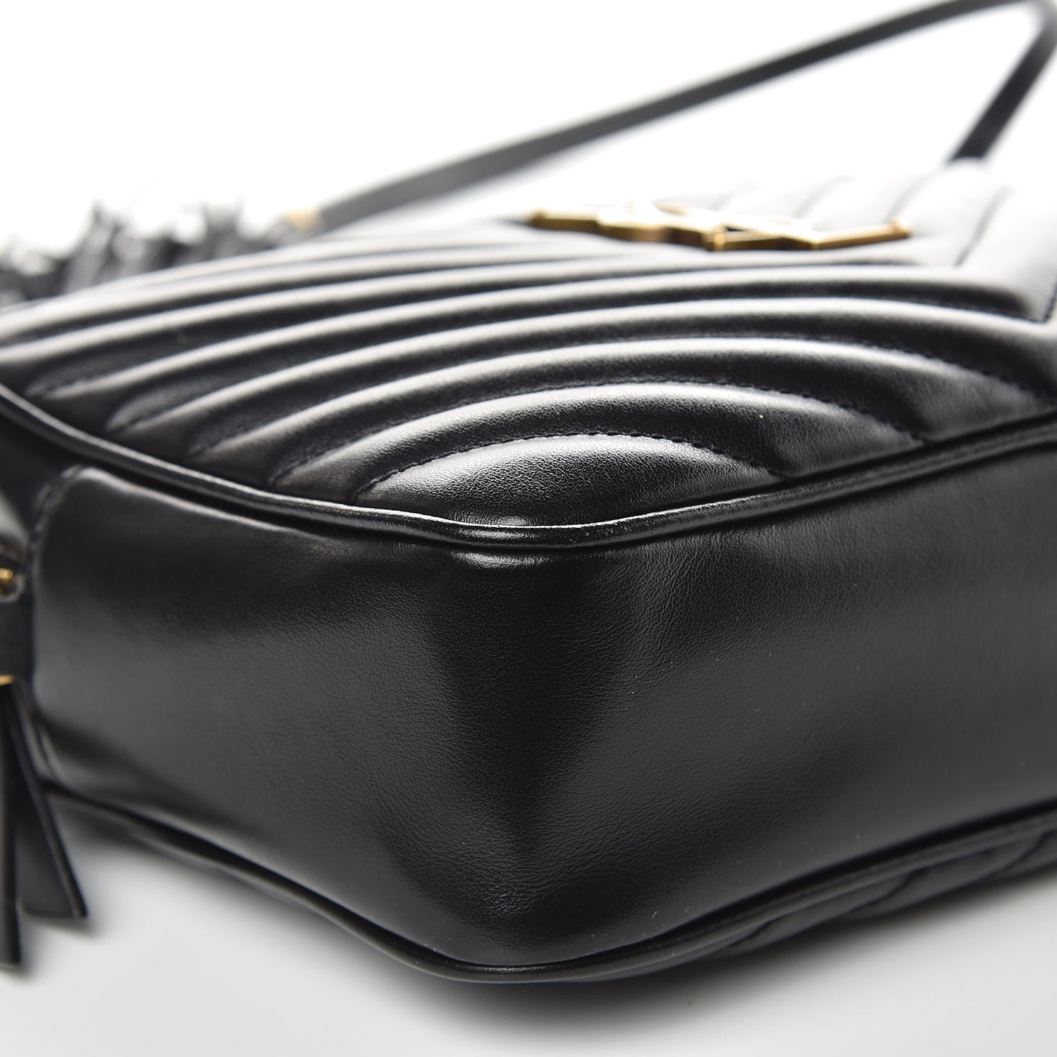 Saint Laurent Calfskin Matelasse Monogram Lou Camera Bag Black 7 of 8