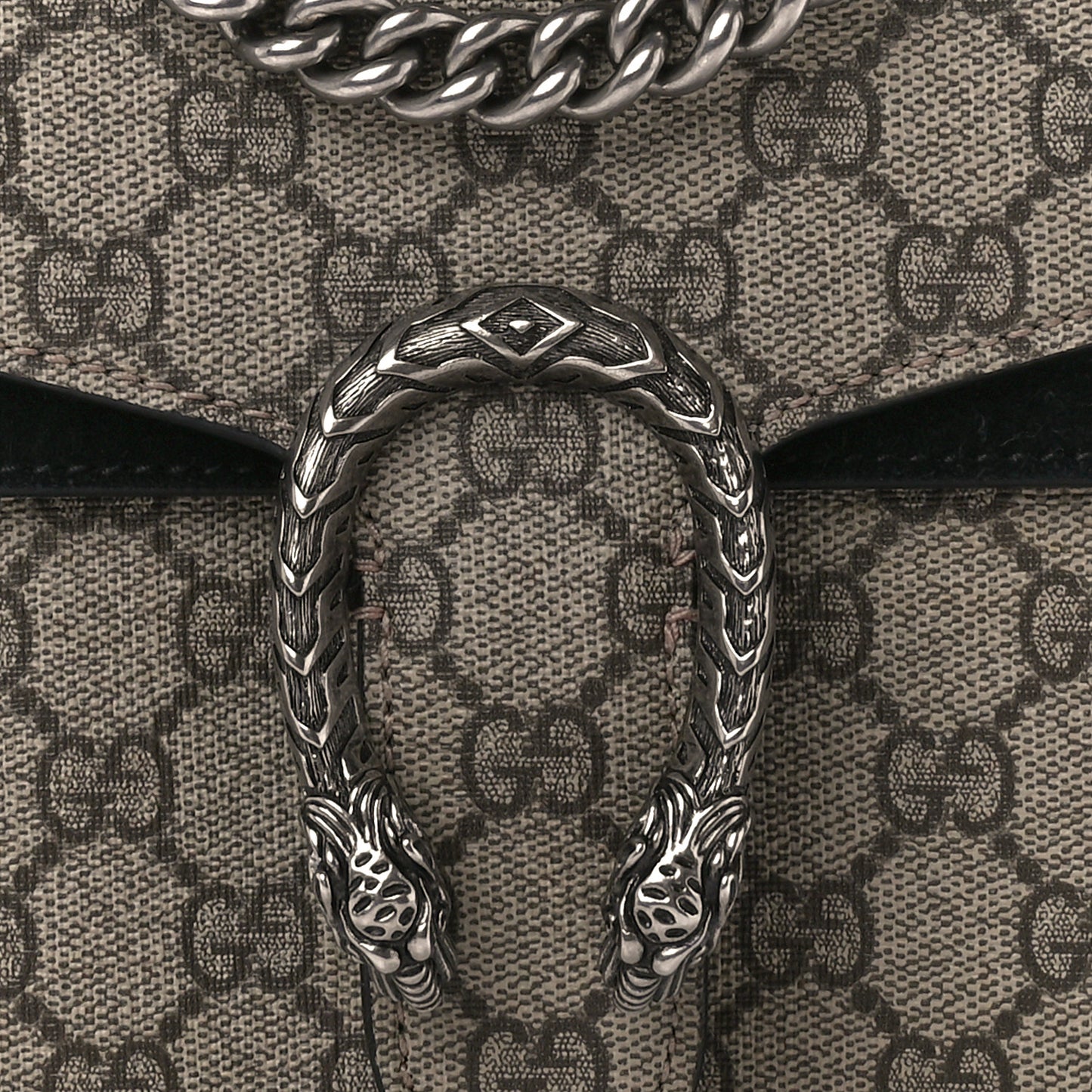 GG Supreme Monogram Mini Dionysus Shoulder Bag Black