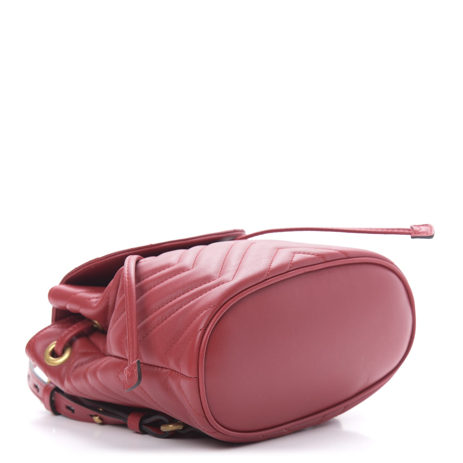 Gucci Calfskin Matelasse GG Marmont Flap Backpack Hibiscus Red 3 of 10