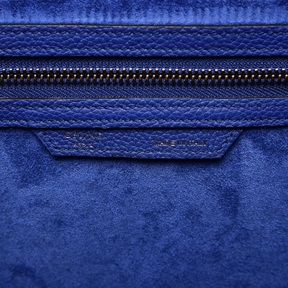 Celine Drummed Calfskin Micro Luggage Indigo 7 of 12