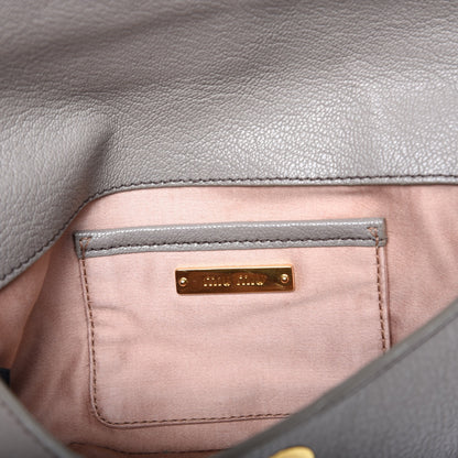 Miu Miu Goatskin Madras Swarovski Crystal Studded Pochette Clutch Argilla 6 of 7
