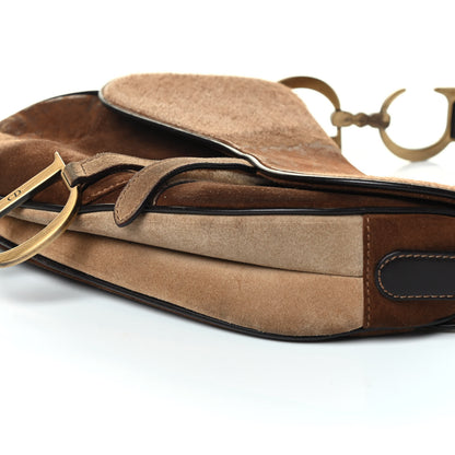 Christian Dior Pony Hair Suede Saddle Bag Brown 7 of 11