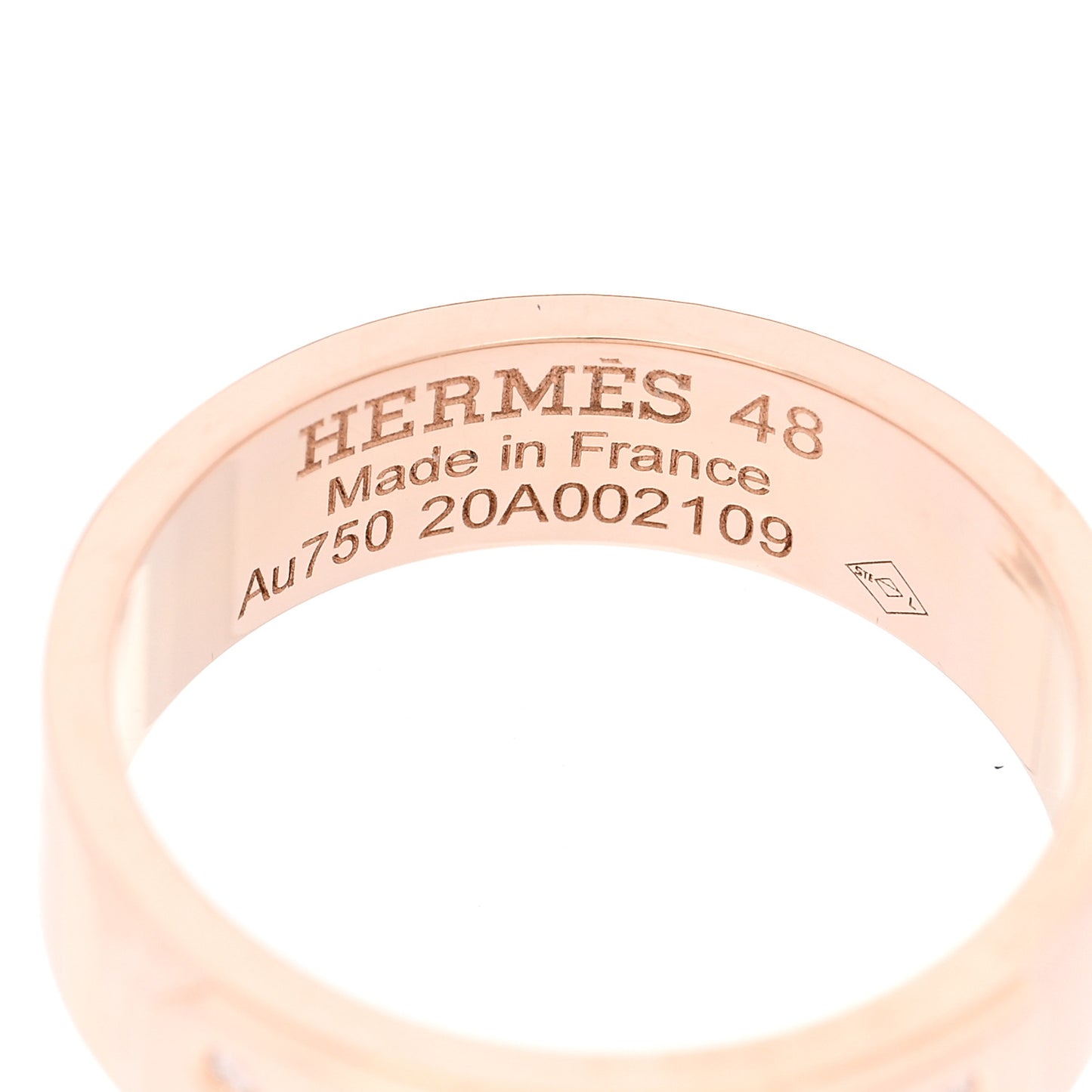 18K Rose Gold Diamond PM Kelly Ring 48 4.5