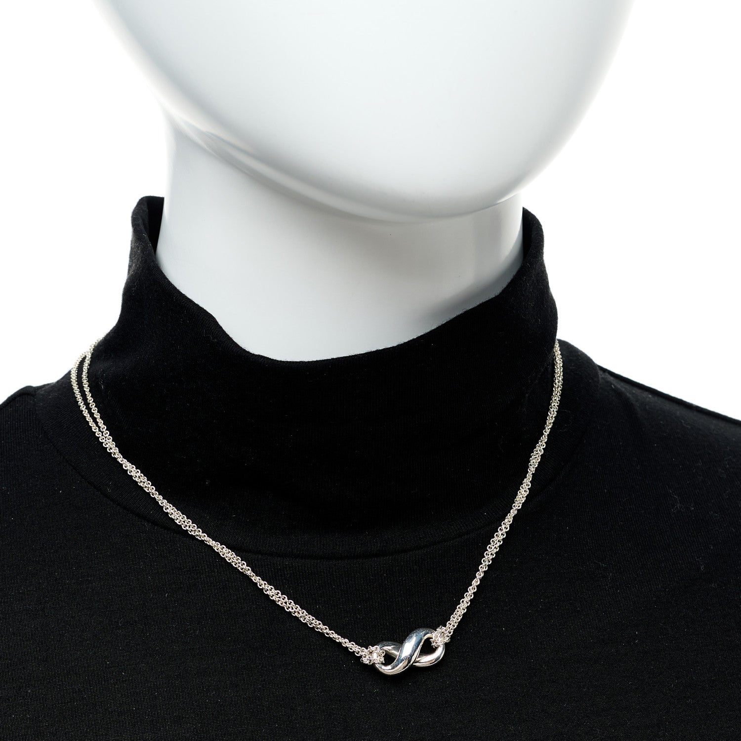 Tiffany Sterling Silver Infinity Pendant Necklace 2 of 5