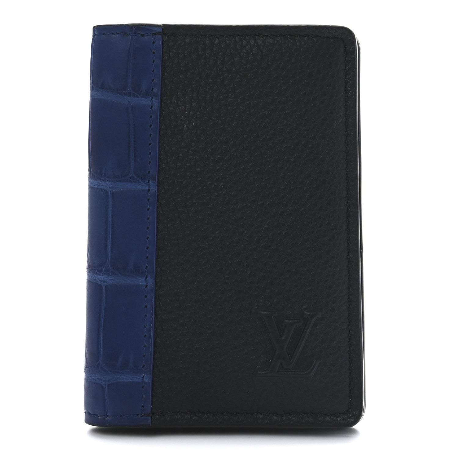 Louis Vuitton Crocodile Pocket Organizer Black Blue 1 of 6