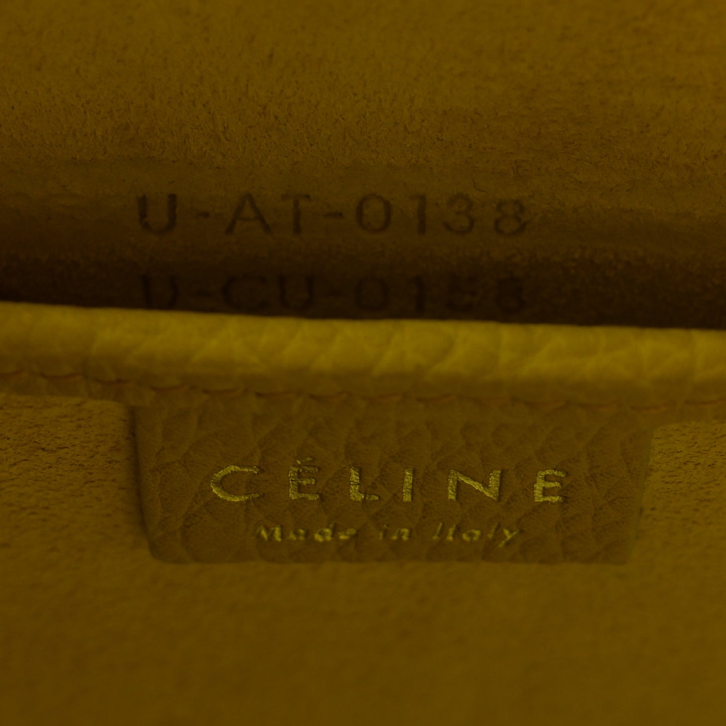 Drummed Calfskin Nano Luggage Mimosa