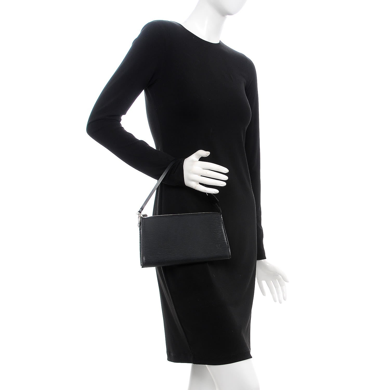 Louis Vuitton Epi Pochette Accessories 24 Black 2 of 9