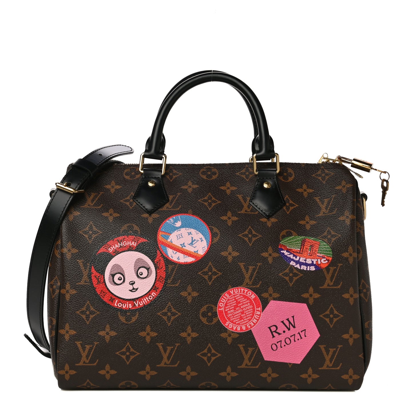 Monogram My World Tour Speedy Bandouliere 30 Black