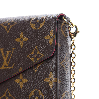 Louis Vuitton Monogram Pochette Felicie Chain Wallet Fuchsia 12 of 13