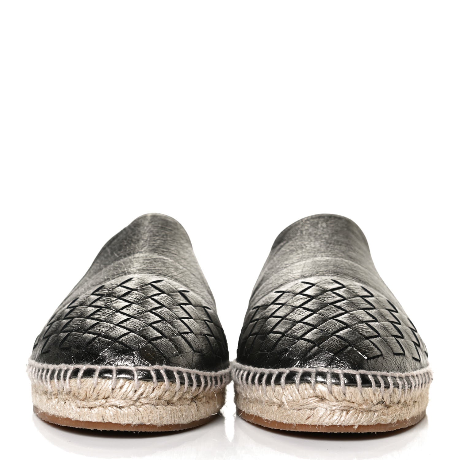Bottega Veneta Nappa Intrecciato Gala Espadrille 39 Argento Antique 2 of 11