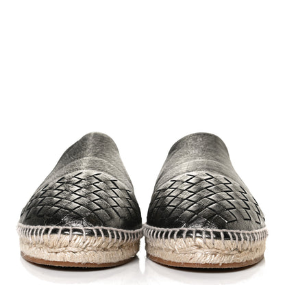 Bottega Veneta Nappa Intrecciato Gala Espadrille 39 Argento Antique 2 of 11