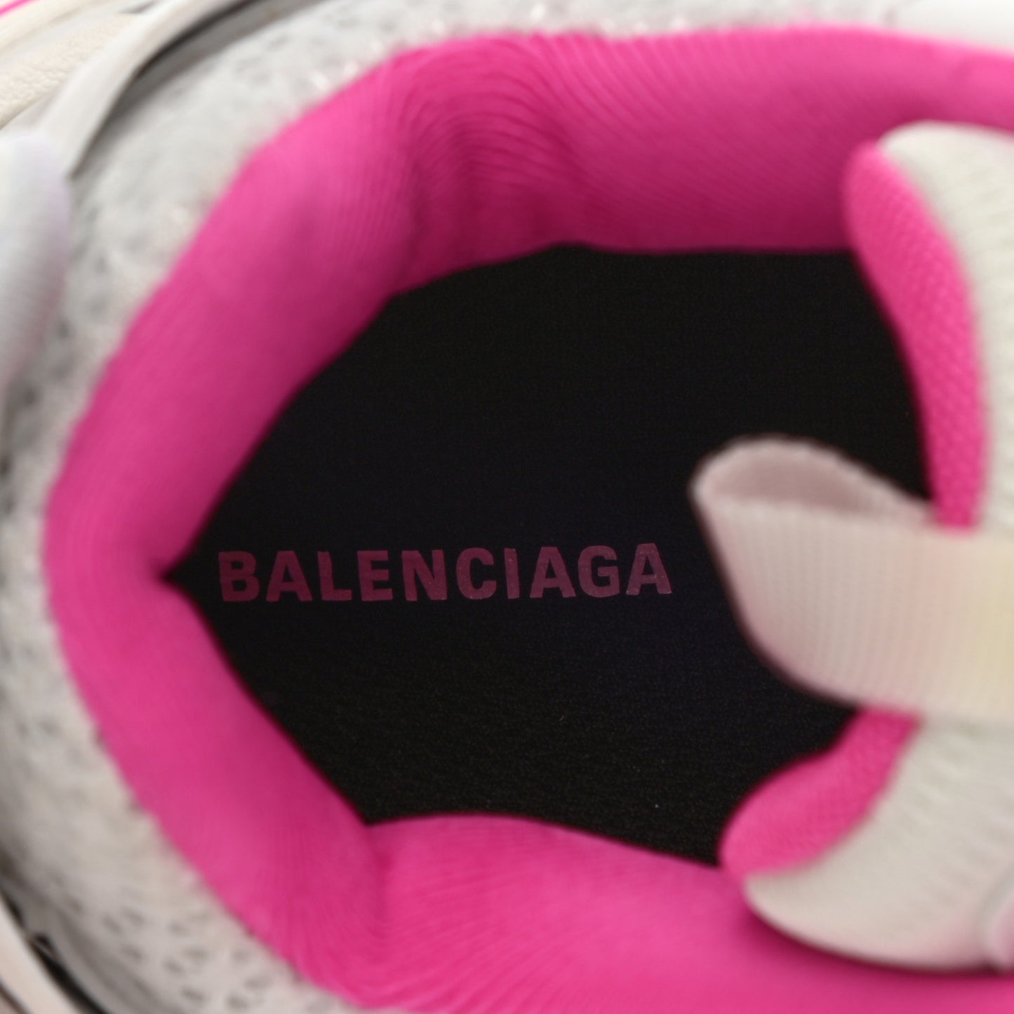 Mesh Rubber Bi-Color Womens Track Sneakers 39 White Fluo Pink