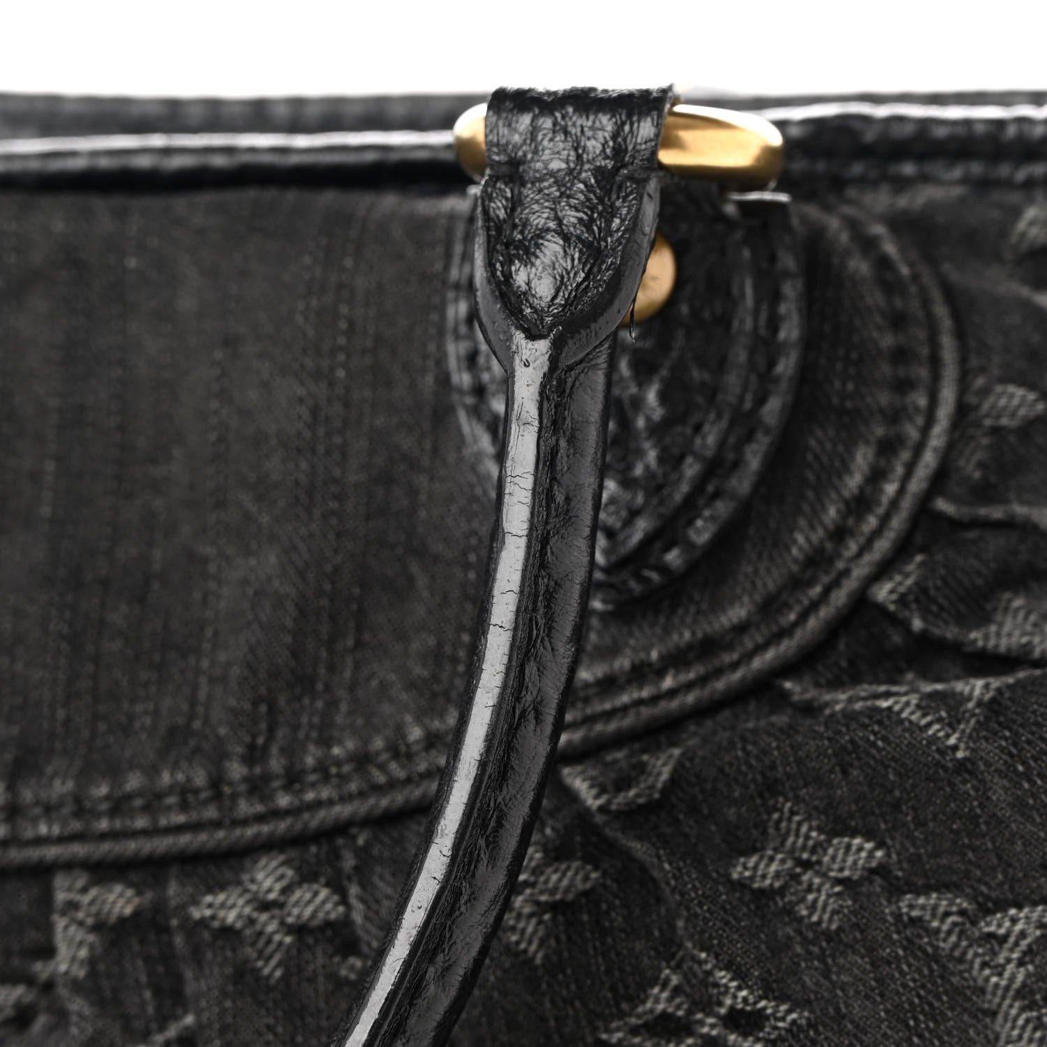 Louis Vuitton Denim Neo Cabby MM Black 18 of 20