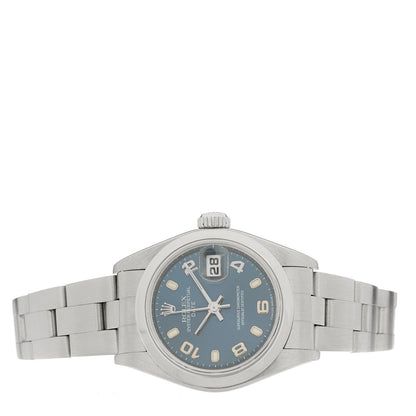 Rolex Stainless Steel 26mm Oyster Perpetual Date Watch Blue 79160 2 of 4