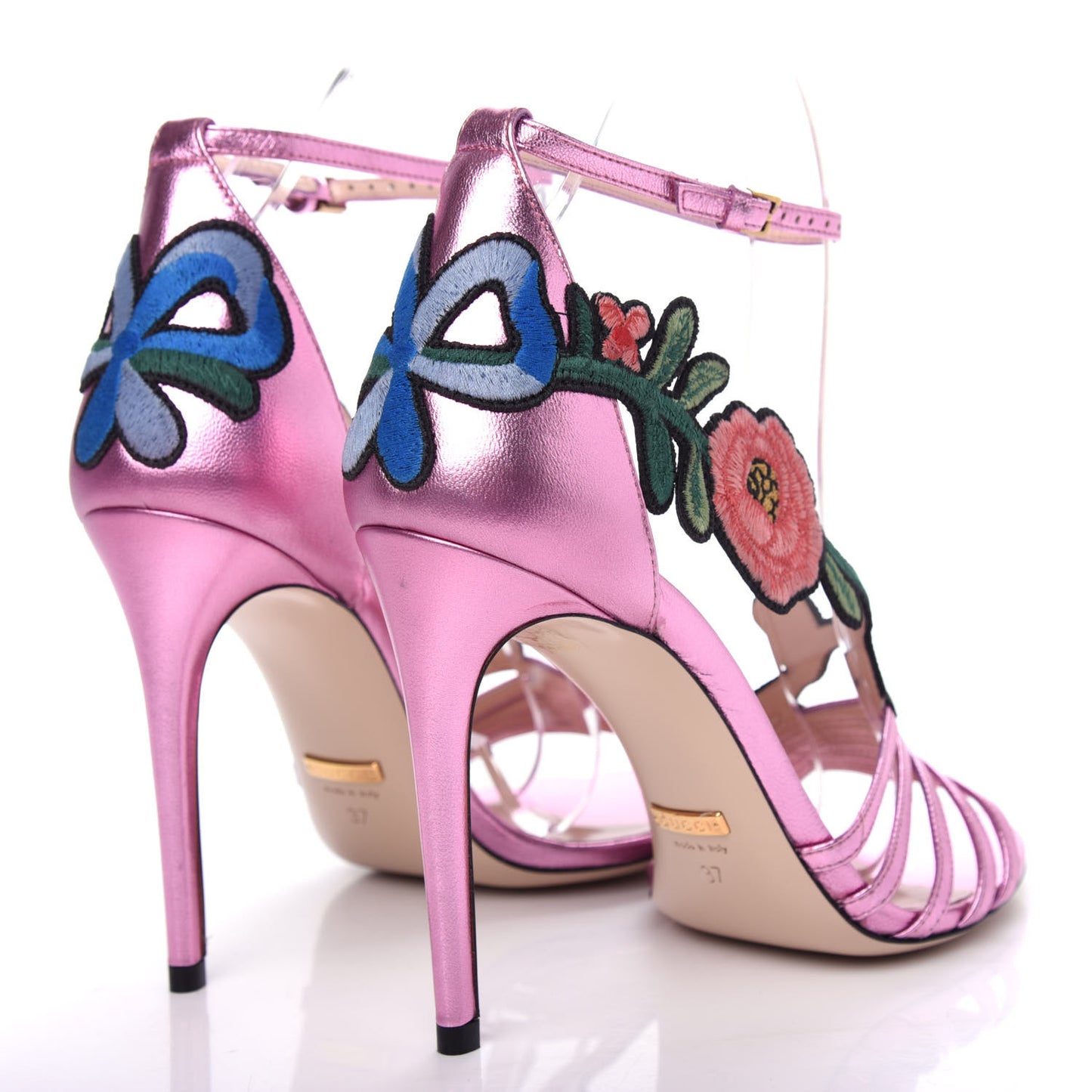 Metallic Nappa Ophelia High Heel Sandals 37 Rosa