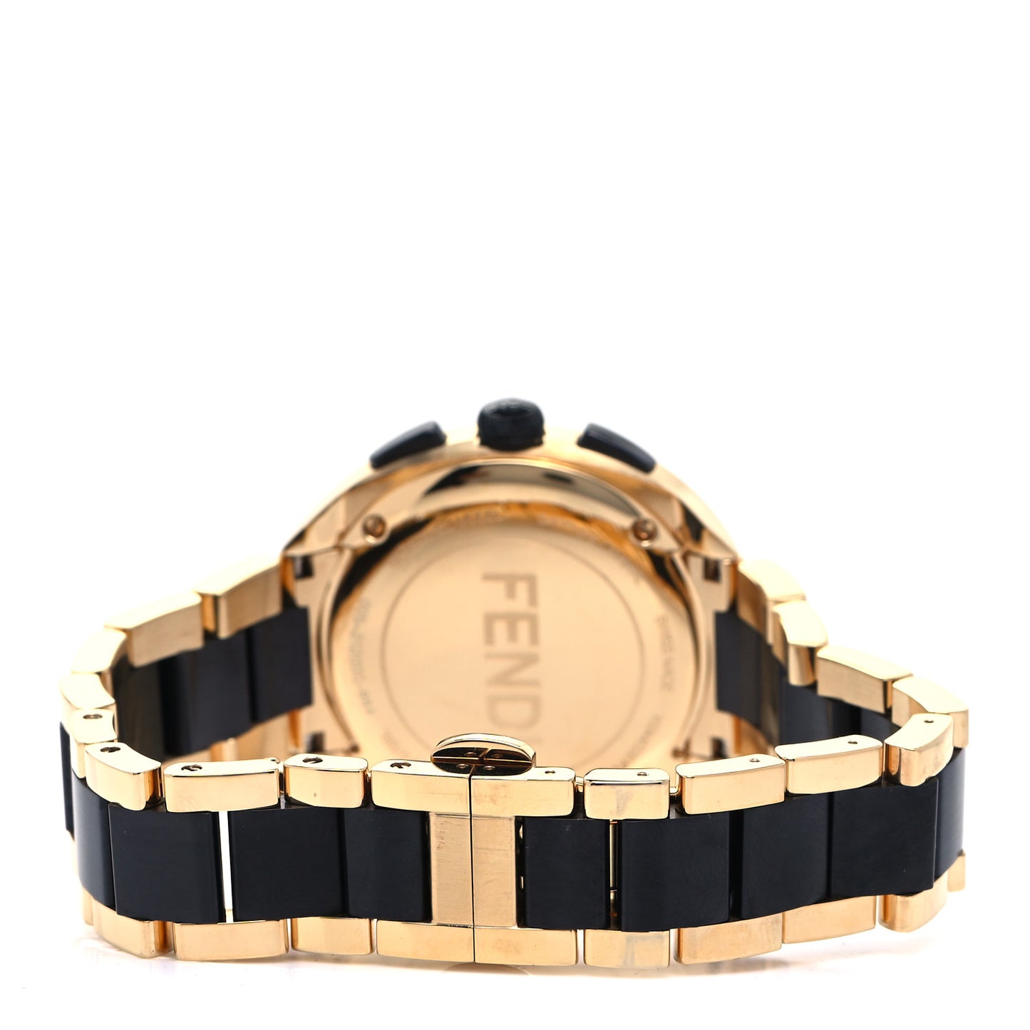 Stainless Steel 40mm Momento Chronograph Two Tone Quartz Watch Black