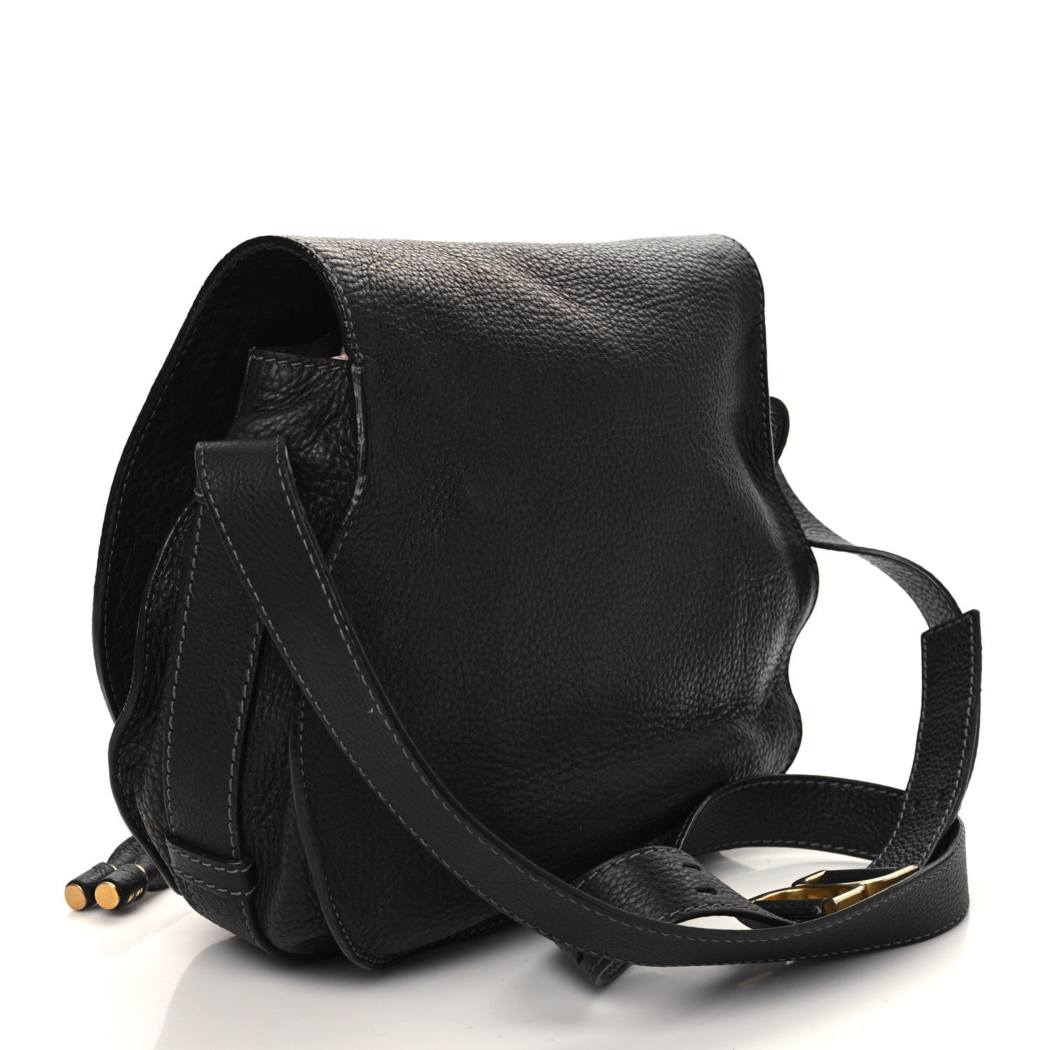 Chloe Calfskin Medium Marcie Round Crossbody Bag Black 3 of 7