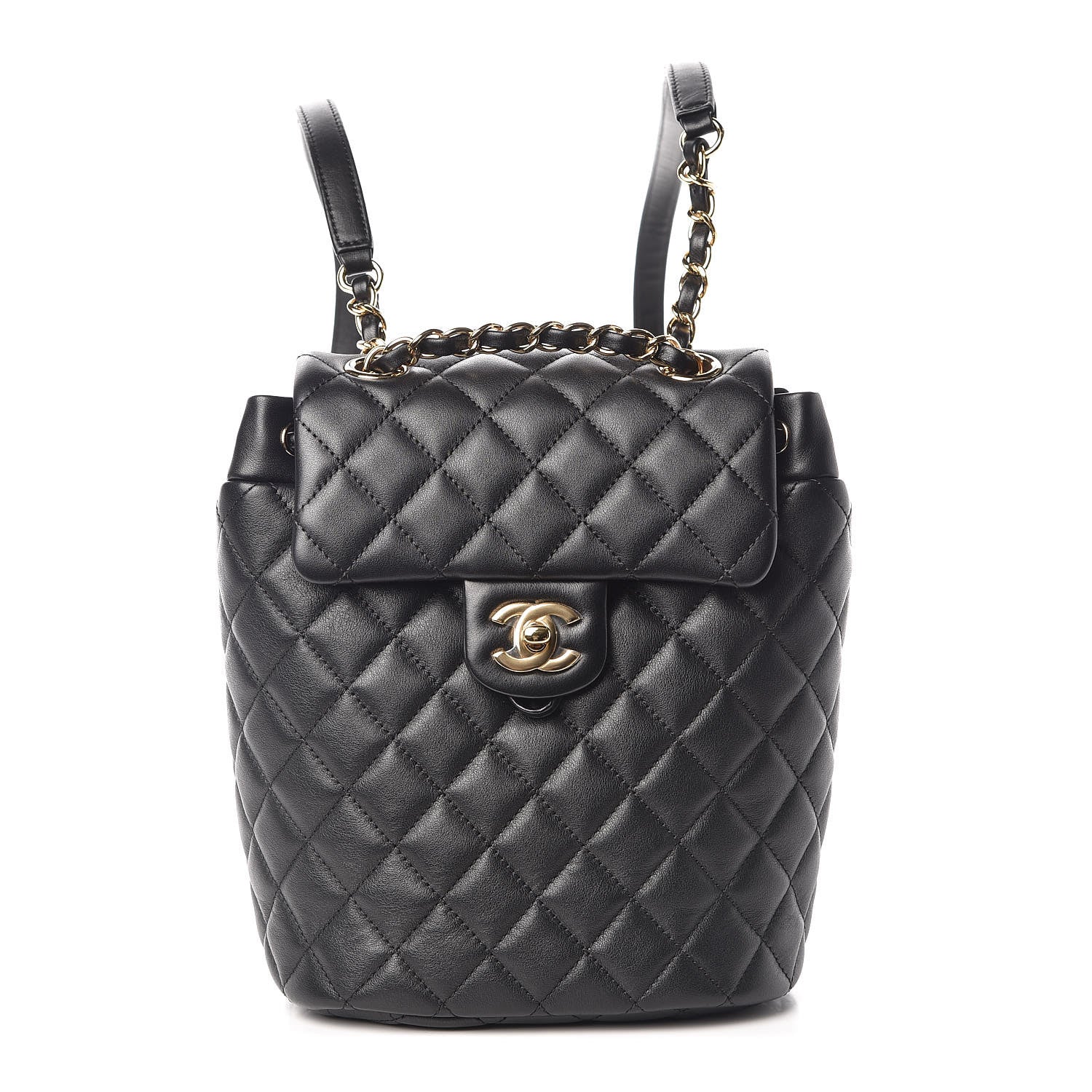 Chanel Calfskin Quilted Mini Urban Spirit Backpack Black 1 of 10