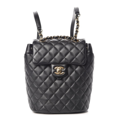Chanel Calfskin Quilted Mini Urban Spirit Backpack Black 1 of 10