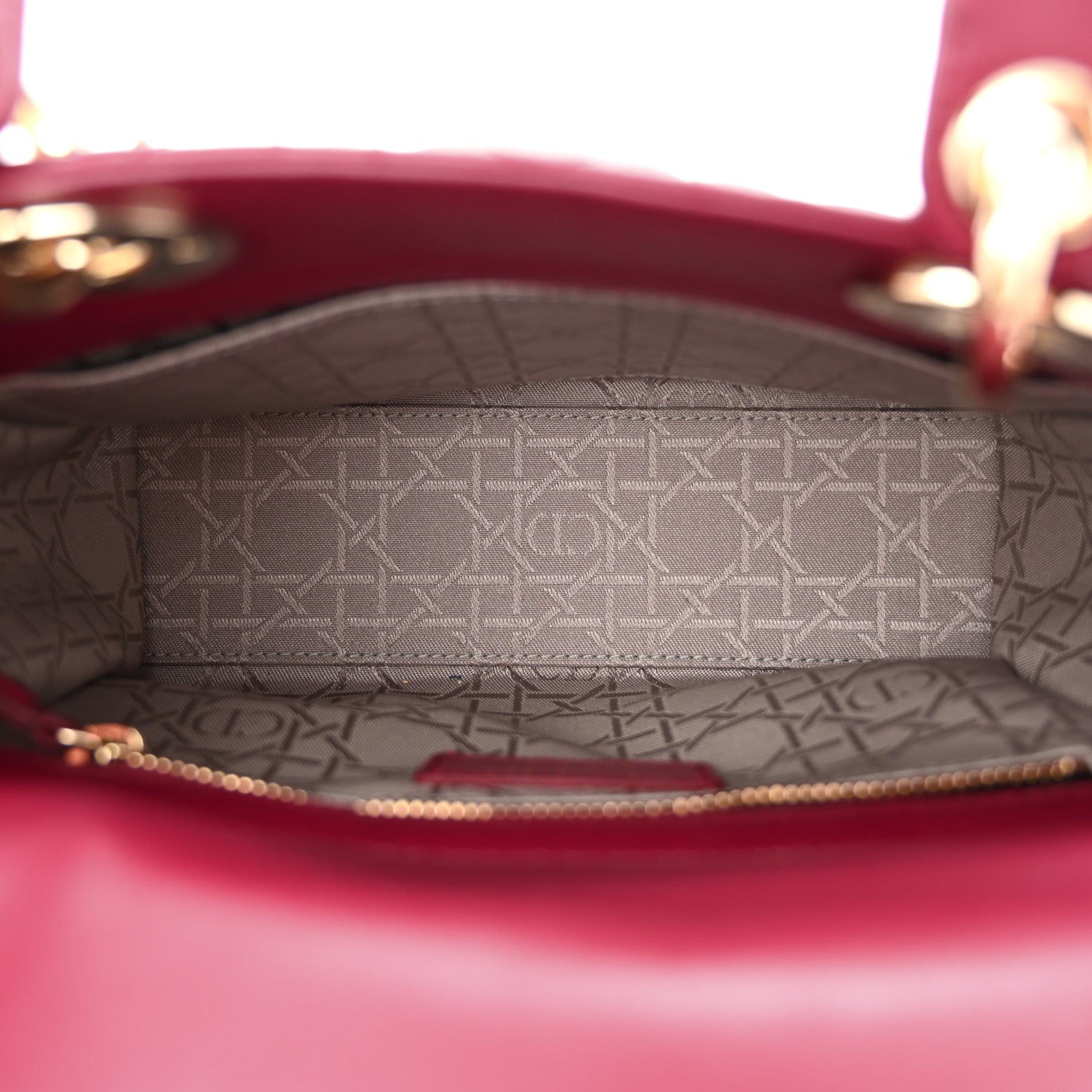 Christian Dior Lambskin Cannage Small Lucky Badges My Lady Dior Scarlet Red 5 of 10