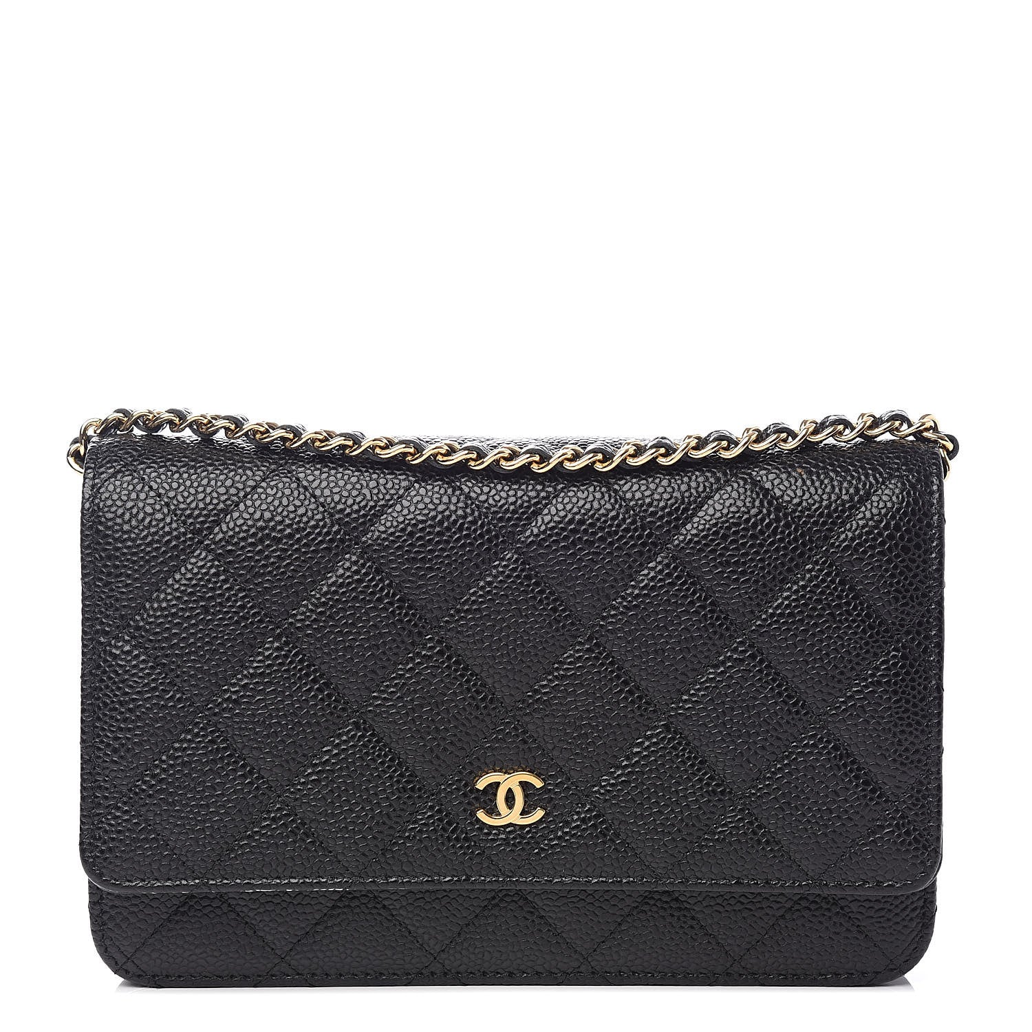 Chanel Caviar Quilted Wallet On Chain WOC Black 1 of 14