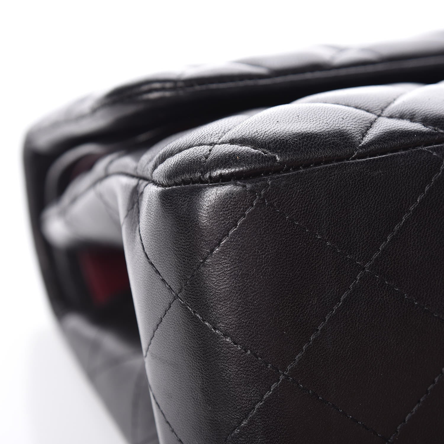 Chanel Lambskin Quilted Jumbo Double Flap Black 14 of 15