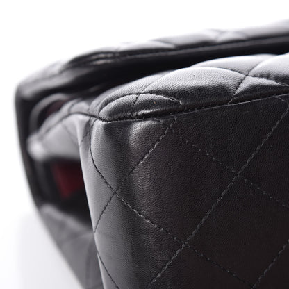 Chanel Lambskin Quilted Jumbo Double Flap Black 14 of 15
