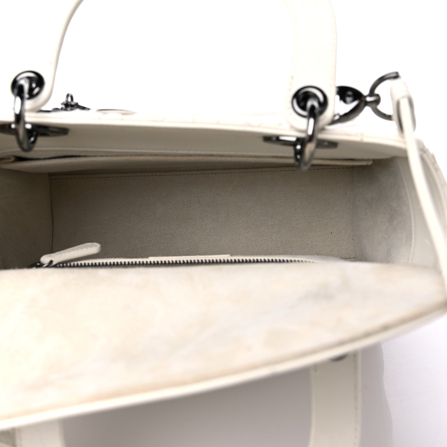 Christian Dior Lambskin Cannage Medium Lady Dior White 5 of 18