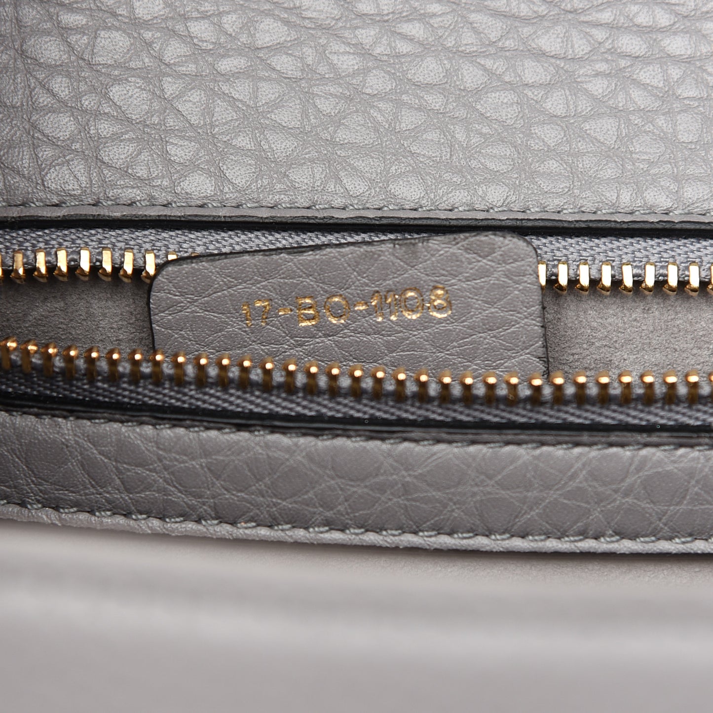 Grained Calfskin Medium Diorama Flap Bag Gris