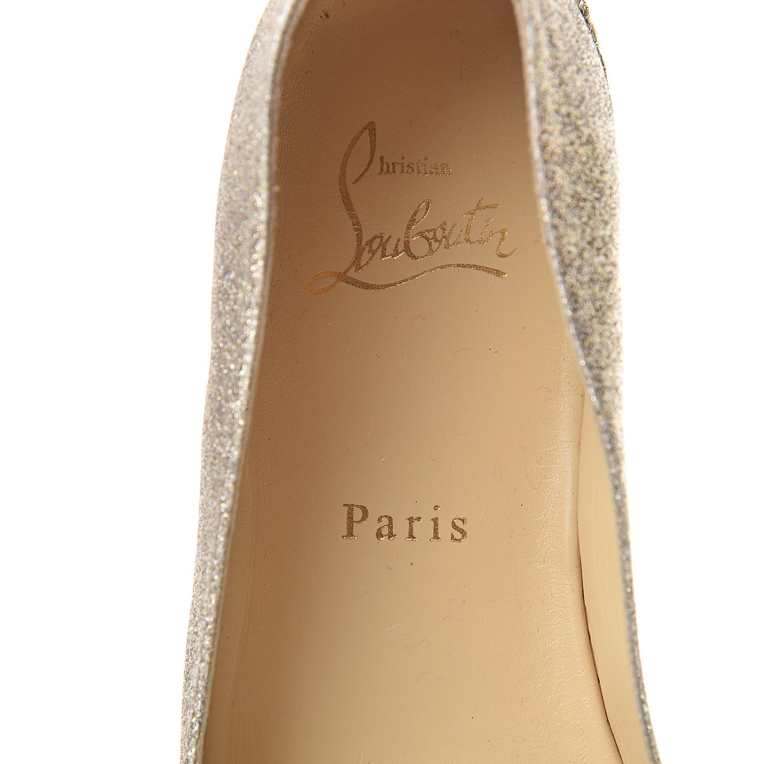 Christian Louboutin Glitter Aliochette Espadrilles 39 Gold 10 of 11