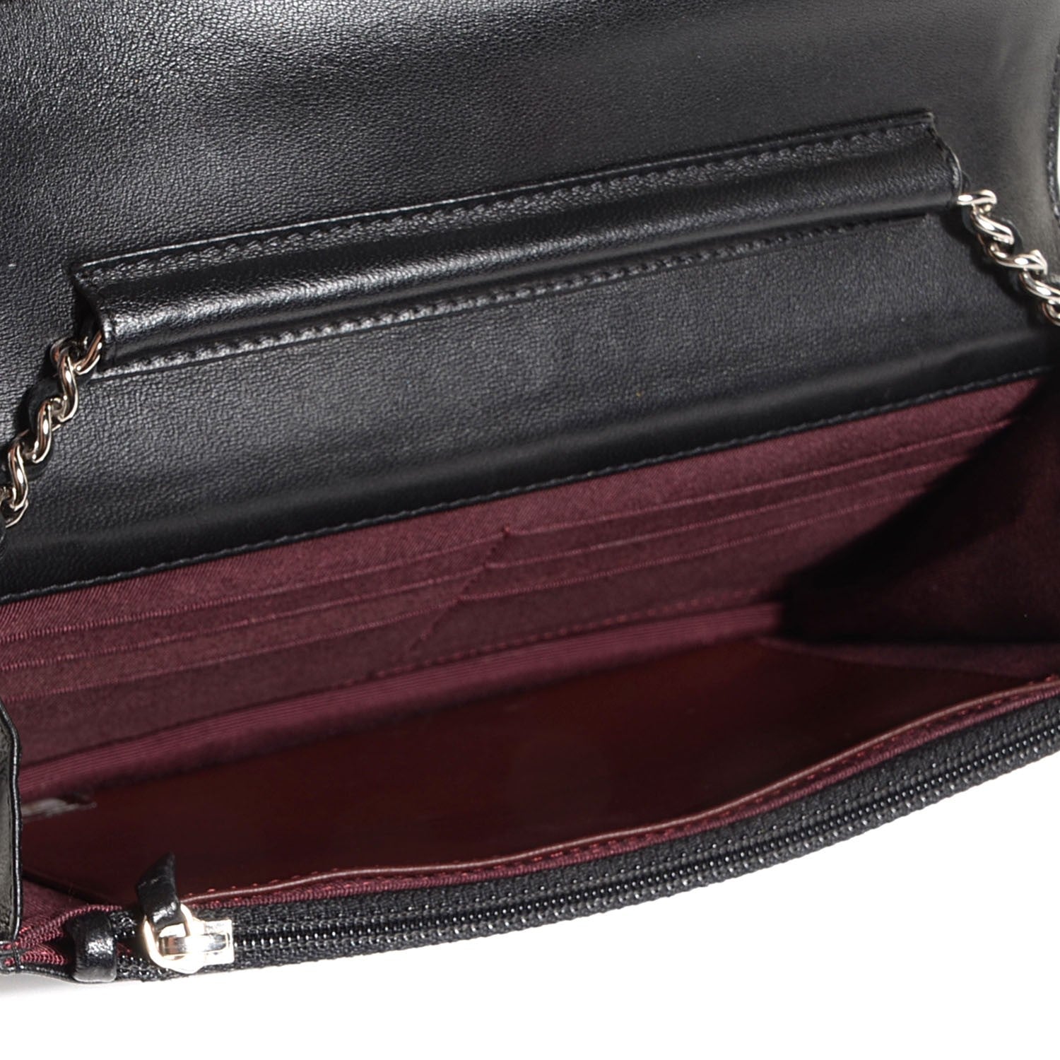 Chanel Lambskin Quilted Wallet On Chain WOC Black 5 of 8