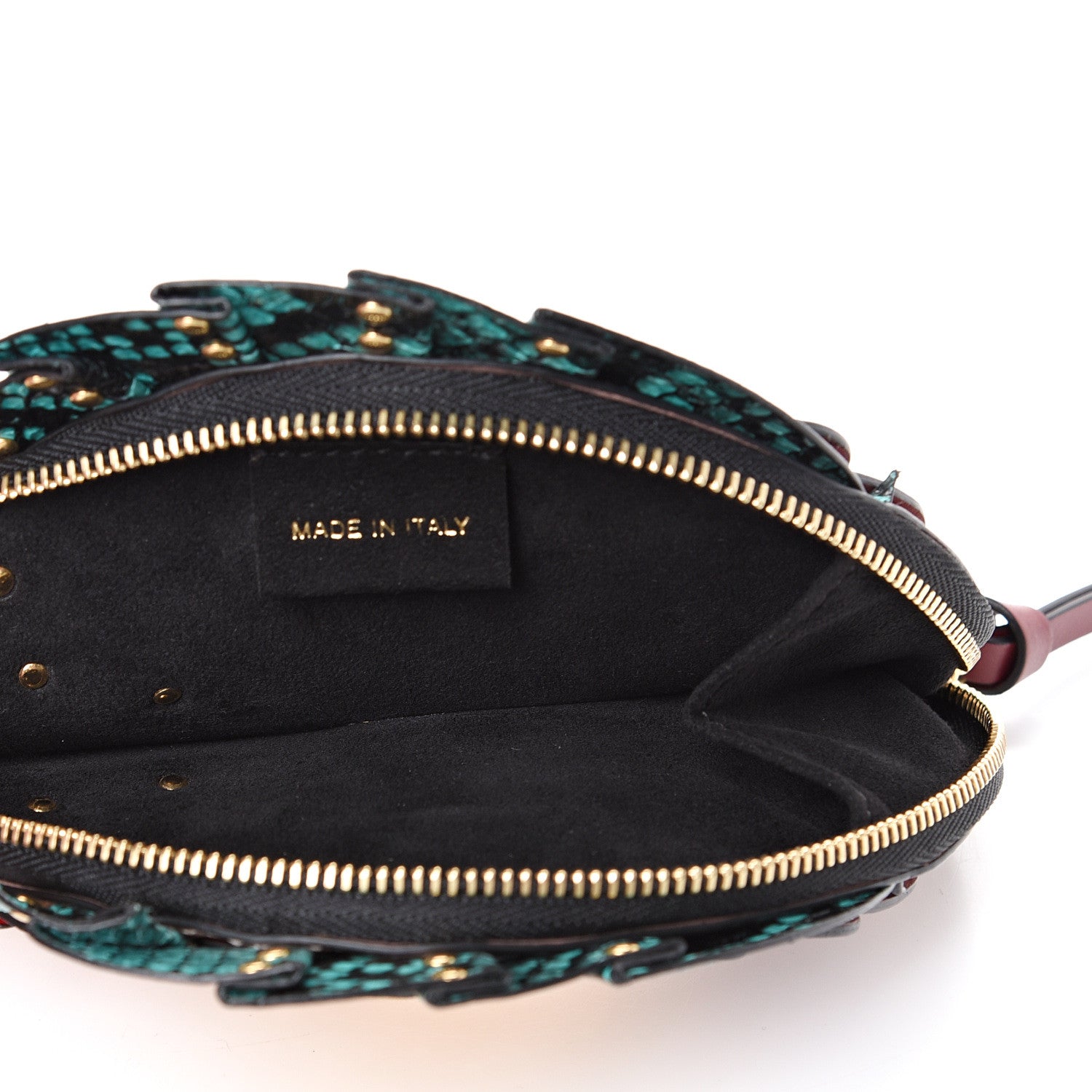Burberry Calfskin Snakeskin Embossed Fish Bag Charm Multicolor 3 of 6