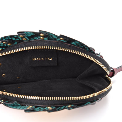 Burberry Calfskin Snakeskin Embossed Fish Bag Charm Multicolor 3 of 6