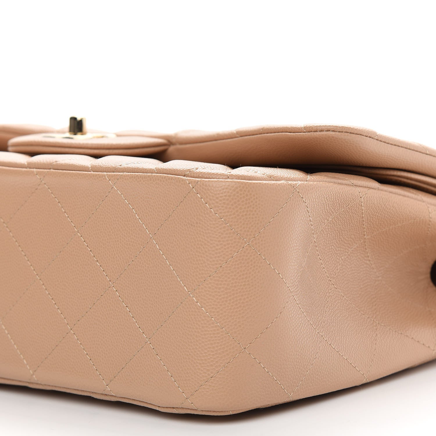 Chanel Caviar Quilted Jumbo Double Flap Beige 9 of 9