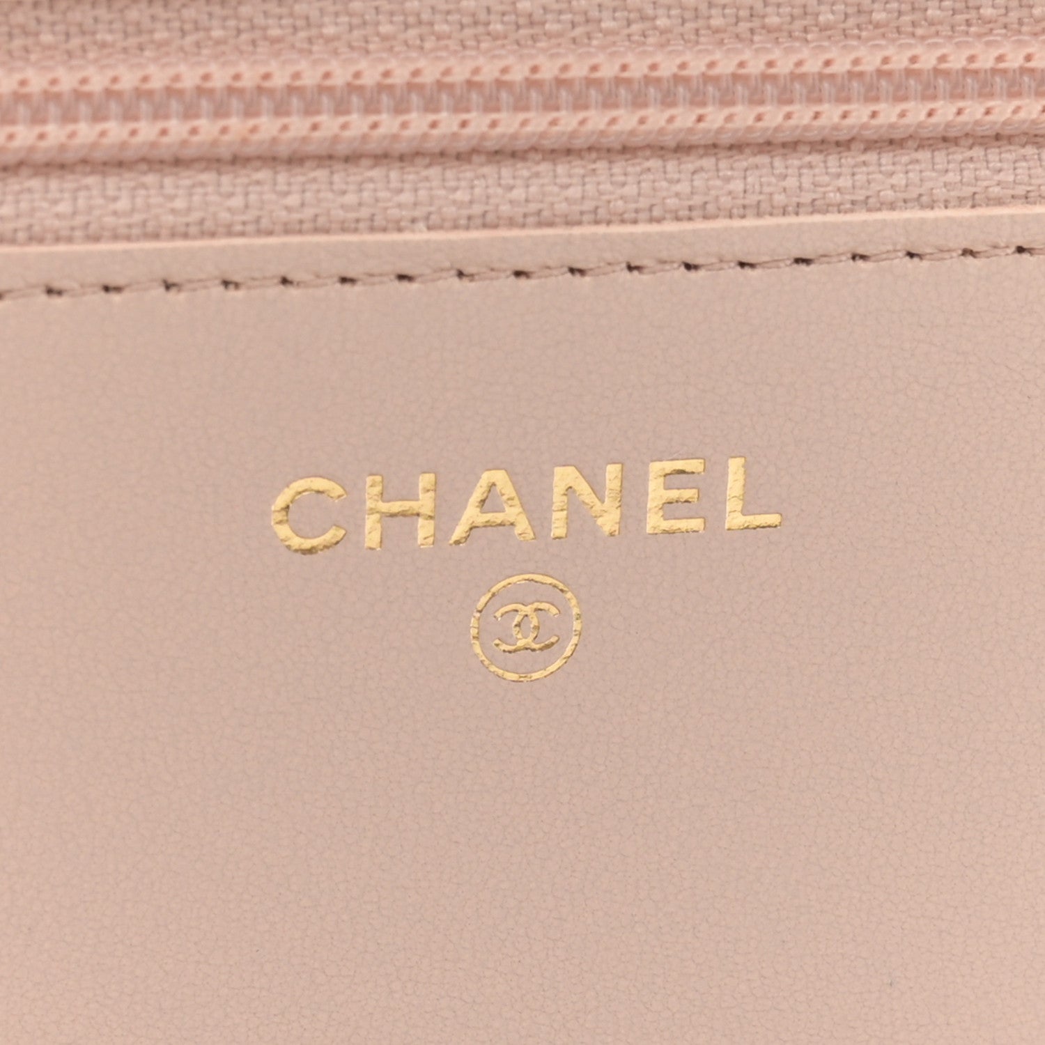 Chanel Lambskin Quilted CC Pearl Crush Wallet on Chain WOC Light Beige 6 of 12