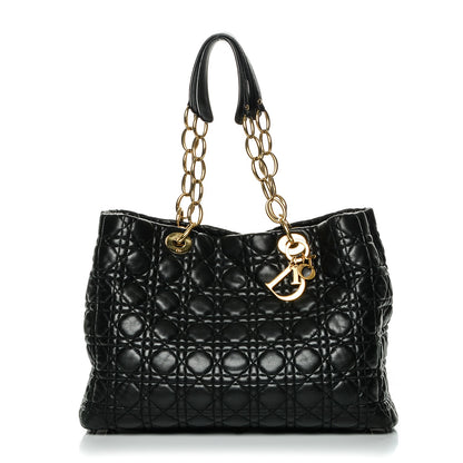 Christian Dior Lambskin Cannage Large Dior Soft Shopping Tote Black 1 of 7