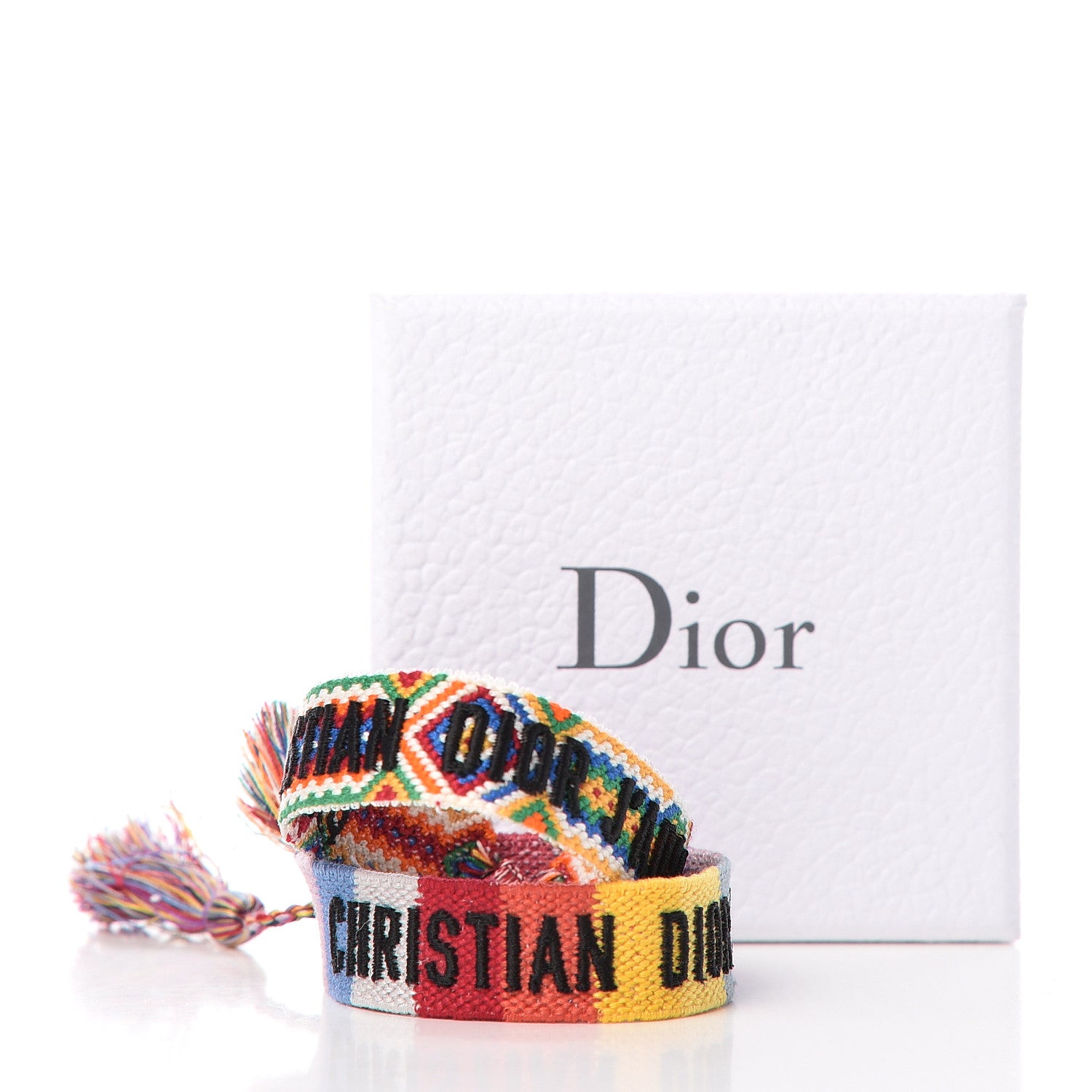 Christian Dior Woven Cotton J'Adior Friendship Bracelet Set 4 of 4