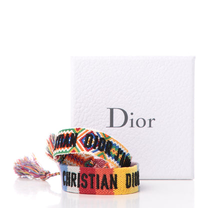 Christian Dior Woven Cotton J'Adior Friendship Bracelet Set 4 of 4