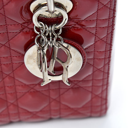 Christian Dior Patent Cannage Medium Lady Dior Red 11 of 11