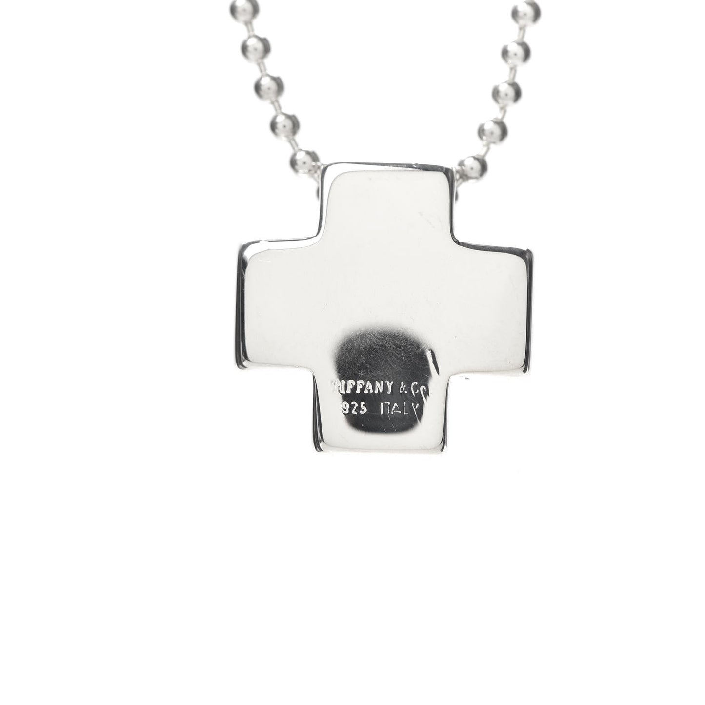 Sterling Silver Square Cross Pendant Necklace