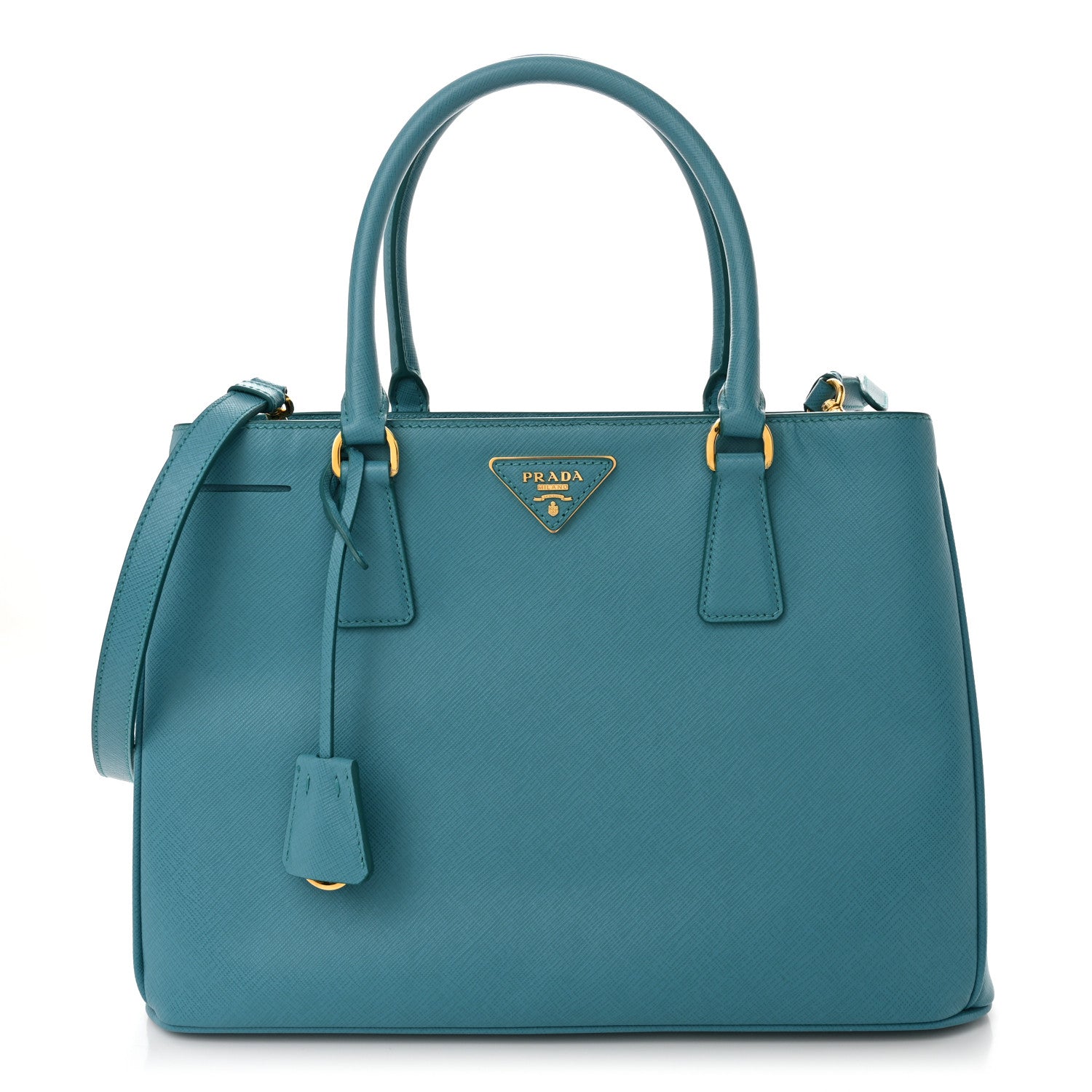 Prada Saffiano Lux Medium Tote Turchese 1 of 10