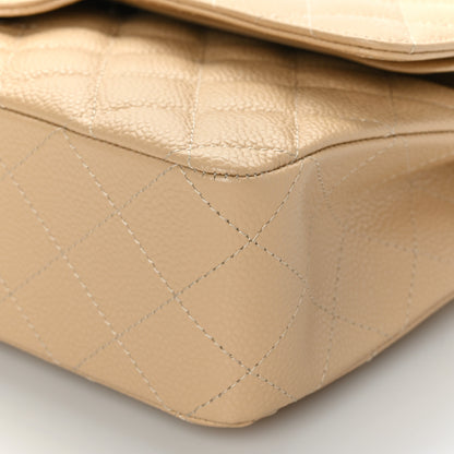 Chanel Caviar Quilted Medium Double Flap Beige 9 of 9