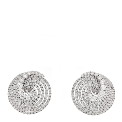 Parker & West by FASHIONPHILE 18K White Gold Diamond 4.36ctw Swirl Earrings 1 of 4